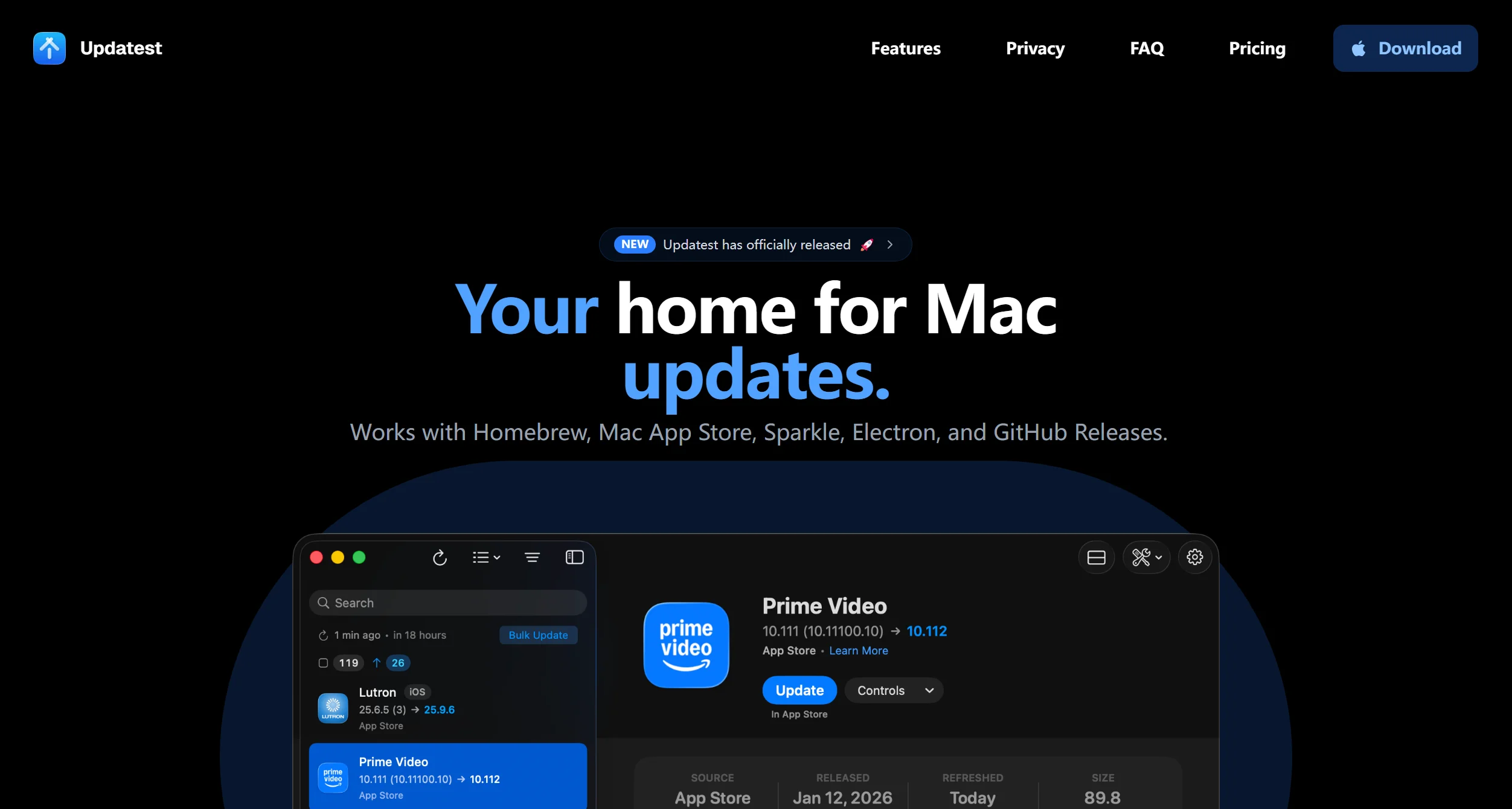 Updatest：一款Mac应用管理更新程序-AIProductHub产品导航社区